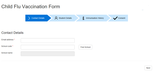 Picture showing the Contact Details Page. 